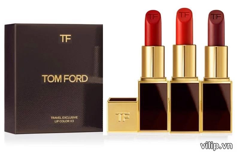 Set Tom Ford 3 cây: 06 đỏ cam; 07 đỏ thuần; 08 đỏ rượu