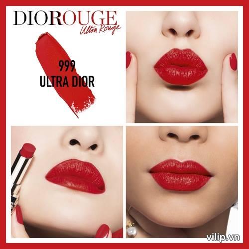 Son Dior Rouge Dior Ultra Rouge Màu 999 (vỏ Đỏ) – Màu Đỏ Cổ Điển 30