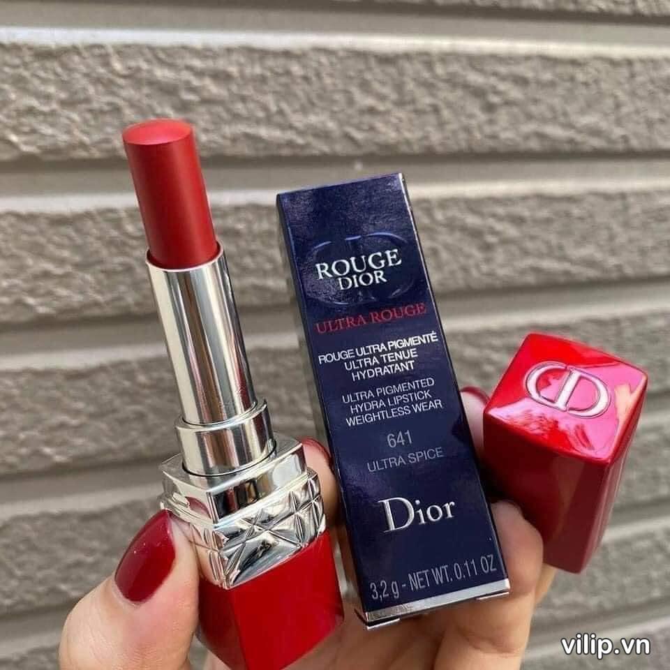 Son Dior 641 Ultra Spice  Đỏ Đất Đẹp Nhất Ultra Rouge Vỏ Đỏ