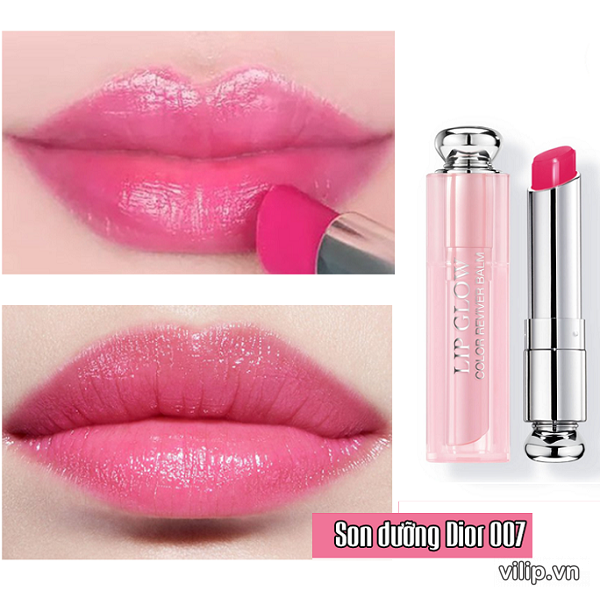 Son Dior duong Addict Lip Glow Mau Raspberry 007 Mau Hong Canh Sen 2