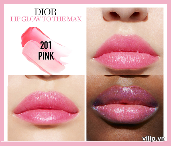 Son Dior Lip Glow to the Max 201 PINK  Mỹ Phẩm Hàng Hiệu Pháp  Paris in  your bag