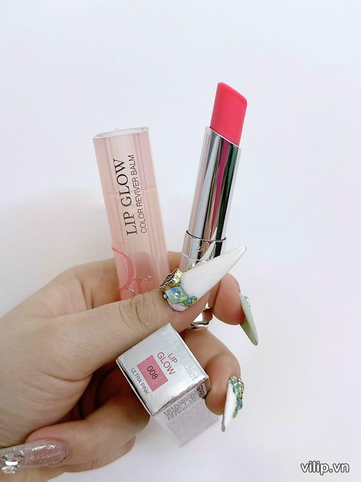 Son Dưỡng Dior Addict Lip Glow Ultra Pink 008 – Màu Hồng Dâu 43