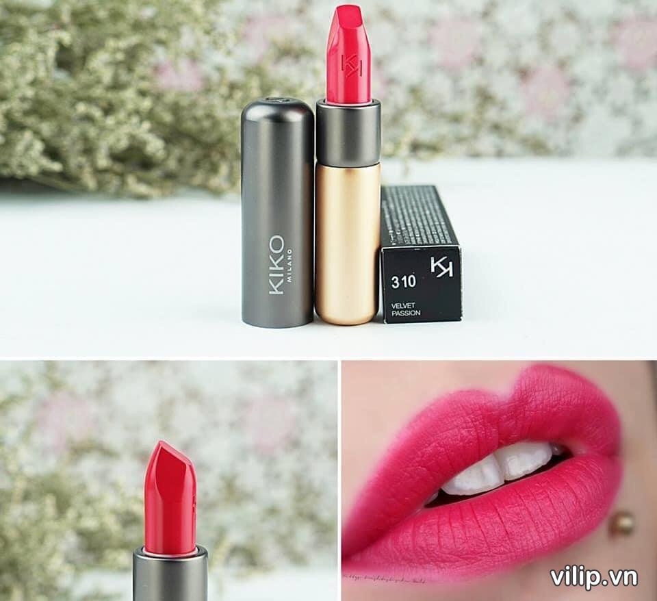 Son KiKo Velet Passion Matte Lipstick Strawberry Red 310 – Mau Dỏ Hòng 4