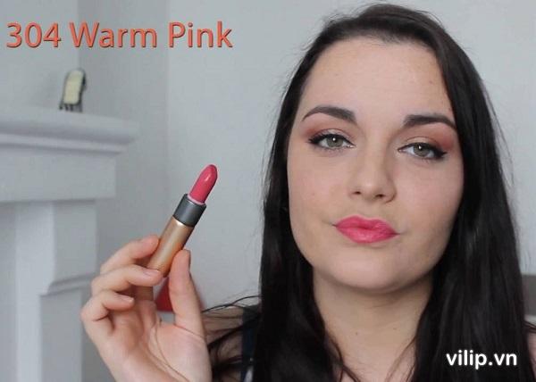 Son KiKo Velvet Passion Matte Lipstick 304 Warm Pink–Mu Hong Am 3