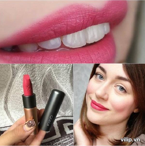 Son KiKo Velvet Passion Matte Lipstick 304 Warm Pink–Mu Hong Am 6