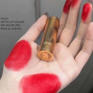 Son Lì Gucci Rouge À Lèvres Voile Mat 25 Goldie Red – Màu Đỏ Tươi 15