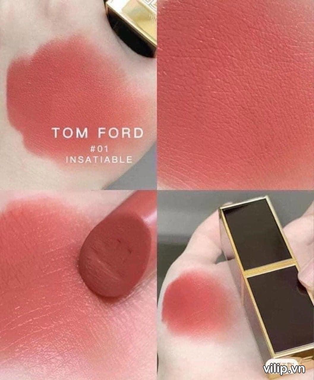 Son Tom Ford Lip Color Matte 01 Insatiable – Màu Hồng Cam