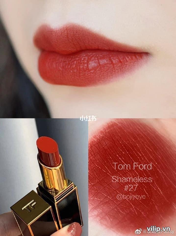 Son Tom Ford Lip Color Satin Matte 27 Shameless – Mau Do Gach 4