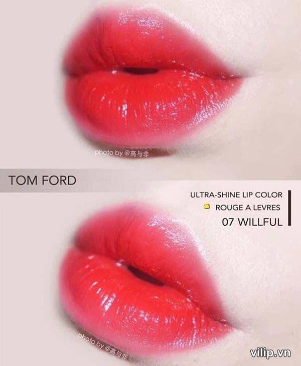 Son Tom Ford Ultra Shine Lip Color Willful 07 – Màu Đỏ Hồng Đào 35