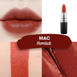 Set Son Mac Brick Red Lipstick Duo (Mac Matte Marrakech, Mac Powder Kiss Devoted To Chili) Màu Đỏ Nâu, Đỏ Đất