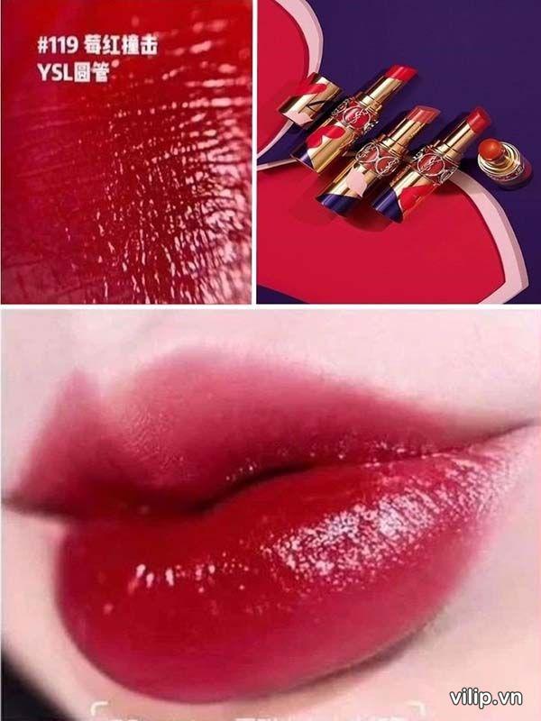 Son Ysl Rouge Volupte Shine Collector I Love You Light Me Red 119 (bản Giới Hạn) 38