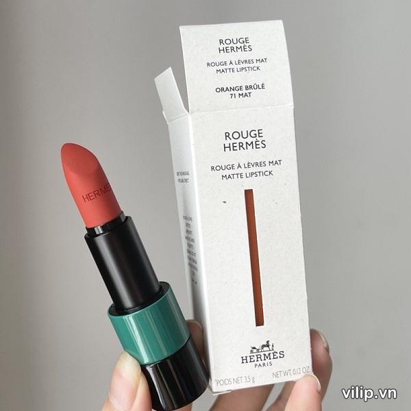 rouge hermes matte lipstick limited edition orange brule 3