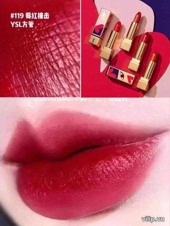 ysl rouge pur couture i love you light me red 119 2