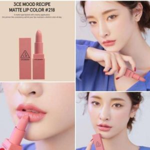 Son 3CE Mood Recipe Matte Lip Color 218 Mau Hong Nude 1