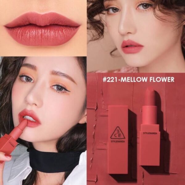 Son 3CE Mood Recipe Matte Lip Color Mellow flower 221 Hong dat 5