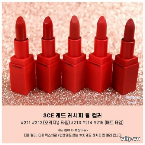 Son 3CE Red Recipe Lip Color 213 – Mau Do Hong 13