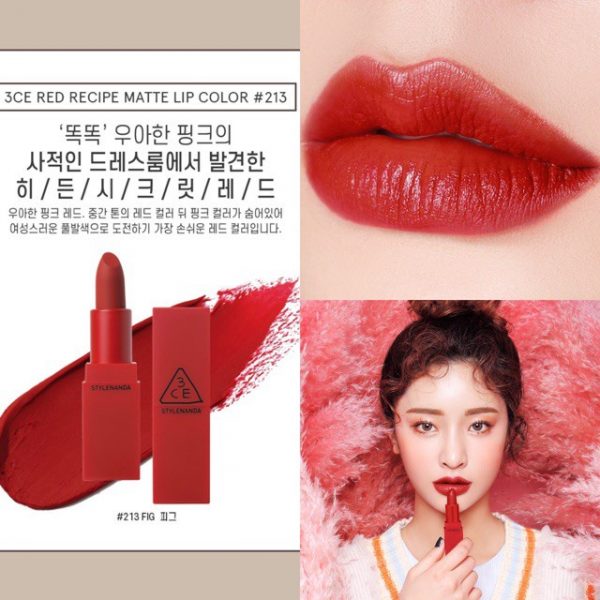 Son 3CE Red Recipe Lip Color 213 – Mau Do Hong 7