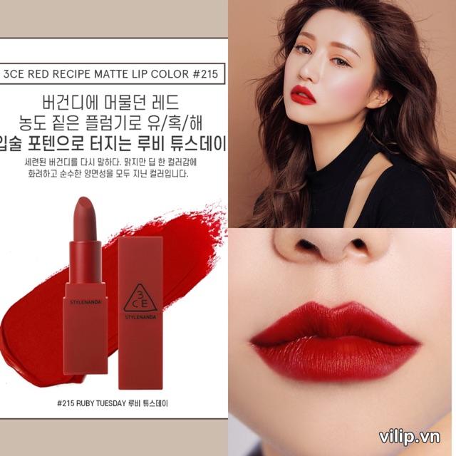 Son 3CE Red Recipe Lip Color 215 – Mau Do Tram 14