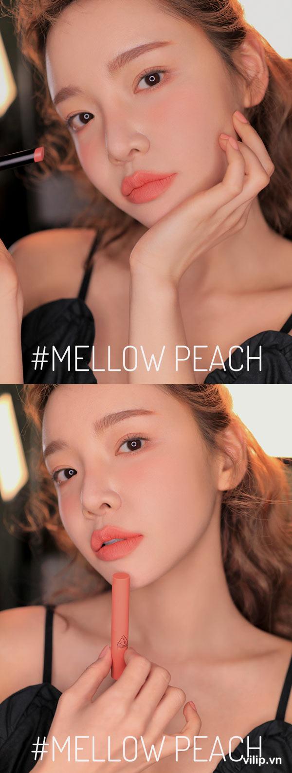 Son 3CE Slim Velvet Lip Color Mellow Peach Mau Cam Dao 2