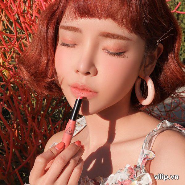 Son 3CE Slim Velvet Lip Color Peach Play New 2019 Mau Hong Cam 7