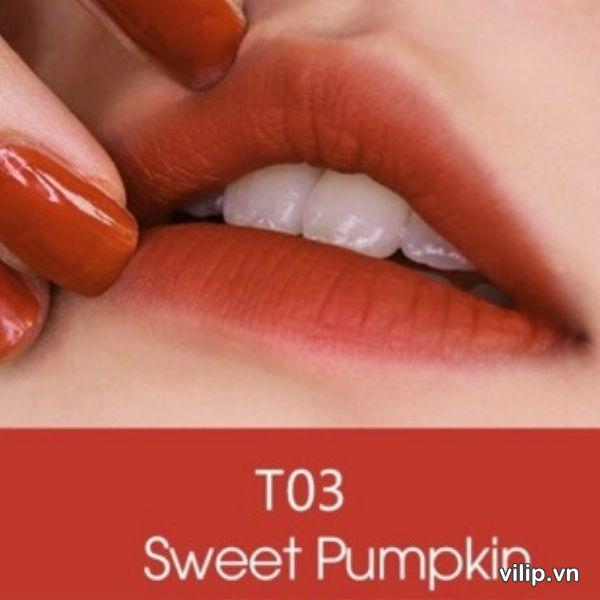 Son Black Rouge Cotton Lip Color Sweet Pumpkin T03 - Màu Cam Cháy