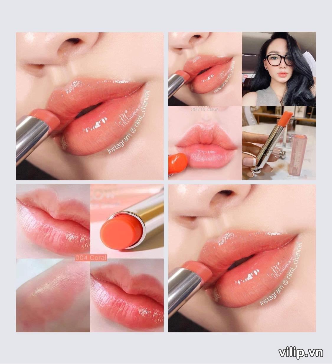 Son Dior Addict Lip Glow Coral 004 Mau Cam San Ho 2