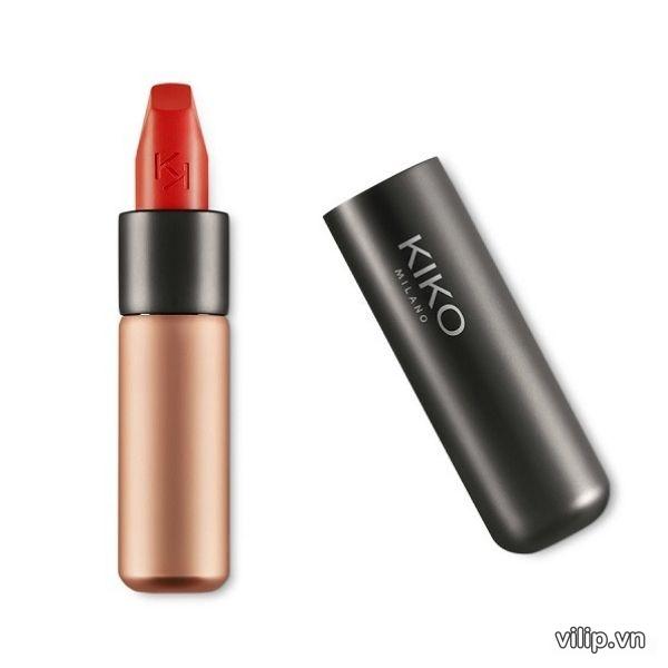 Son Kiko Velvet Passion Matte Lipstick 334 Red Rust - Màu Đỏ Nâu Đất