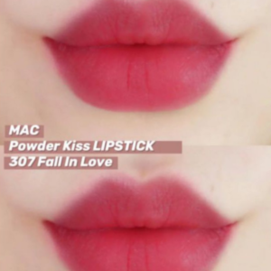 Son MAC Powder Kiss Fall in Love 307 Màu Hồng Sen Neon