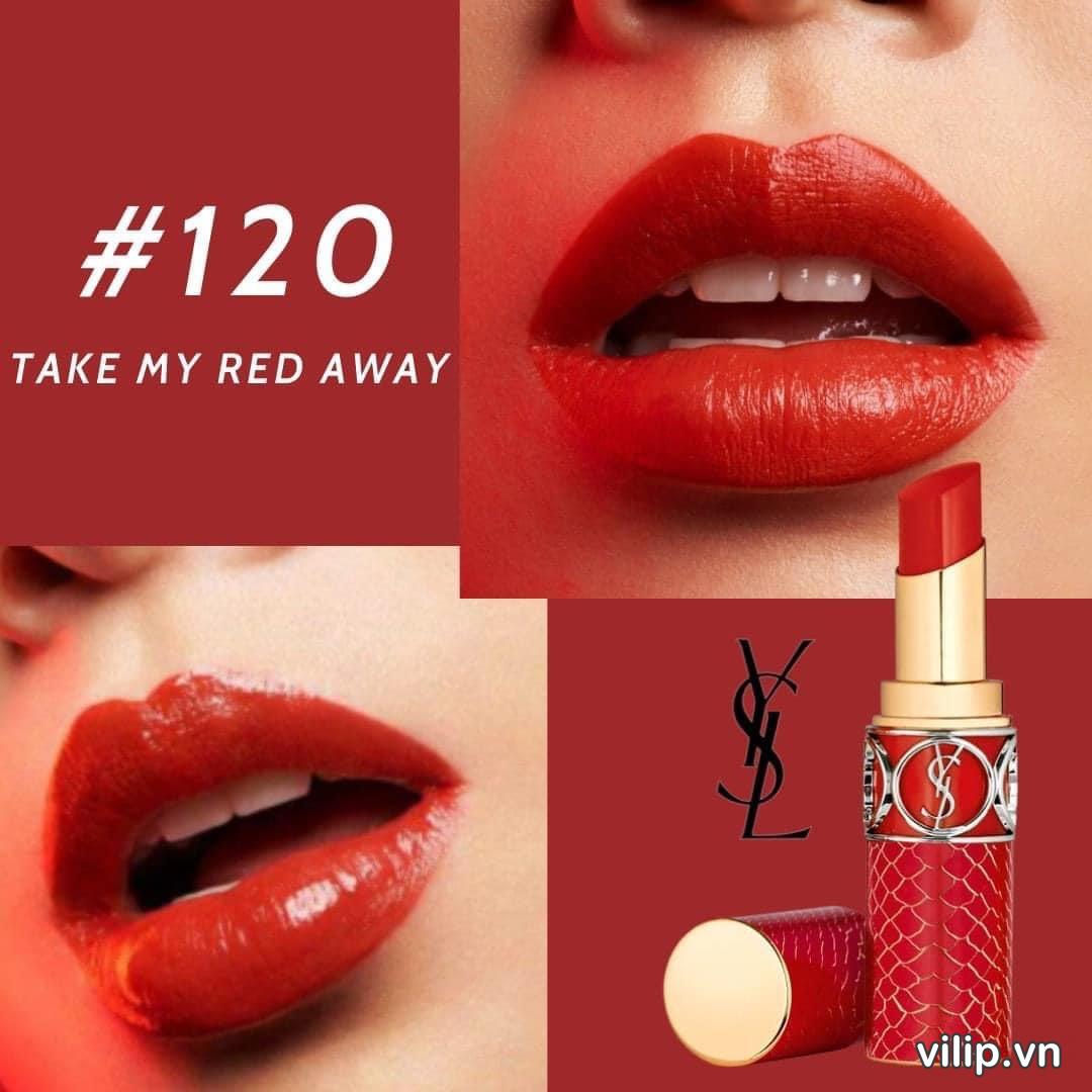 Son Ysl Rouge Volupte Shine Collector Take My Red Away 120
