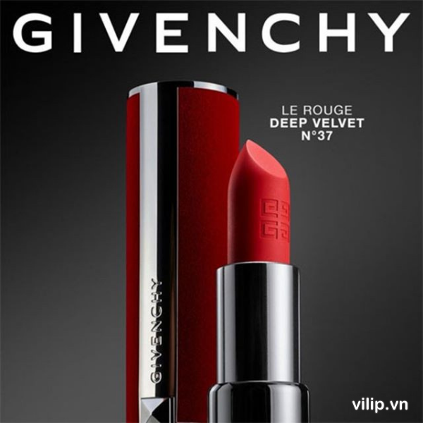 Son Givenchy Le Rouge Deep Velvet 37 Rouge Graine Màu Đỏ Thuần