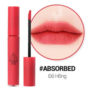 Son 3CE Velvet Lip Tint Absorbed - Màu Đỏ Hồng