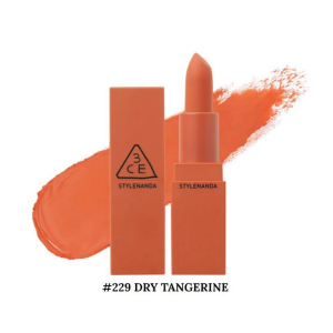 Son 3CE Matte Lip Color 229 Dry Tangerine Màu Vỏ Quýt Khô