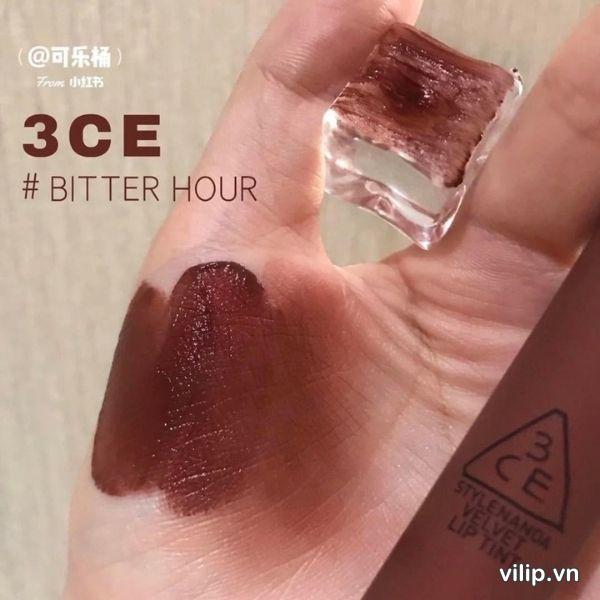 Son 3CE Velvet Lip Tint Bitter Hour - Màu Đỏ Nâu Đất