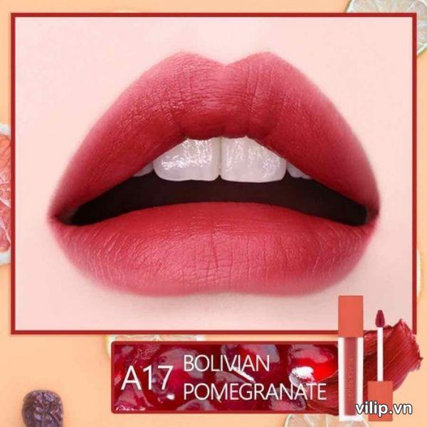 Son Black Rouge Air Fit Velvet Tint Version 3 Bolivian Pomegranate A17 - Màu Đỏ Lạnh