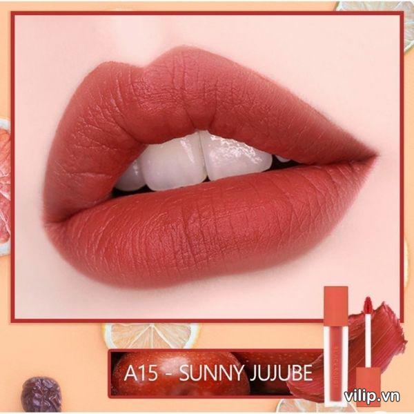 Son Black Rouge Air Fit Velvet Tint Version 3 Sunny Jujube A15 - Màu Nâu Ánh Đỏ