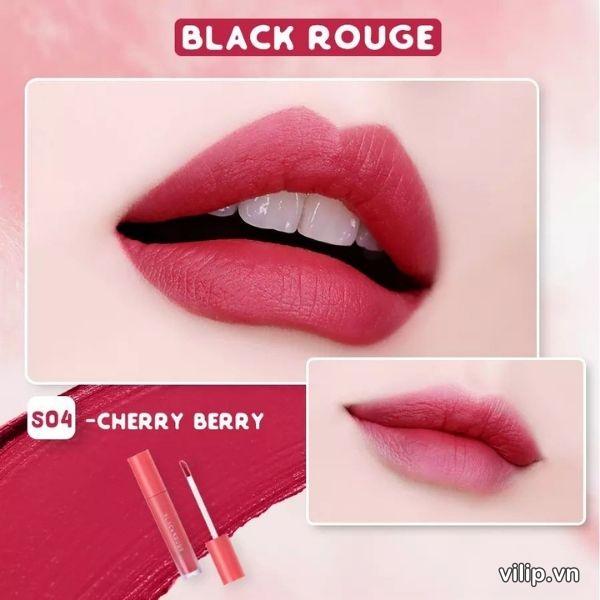 Son Black Rouge Mousse Blending Tint S04 Cherry Berry - Màu Hồng Dâu