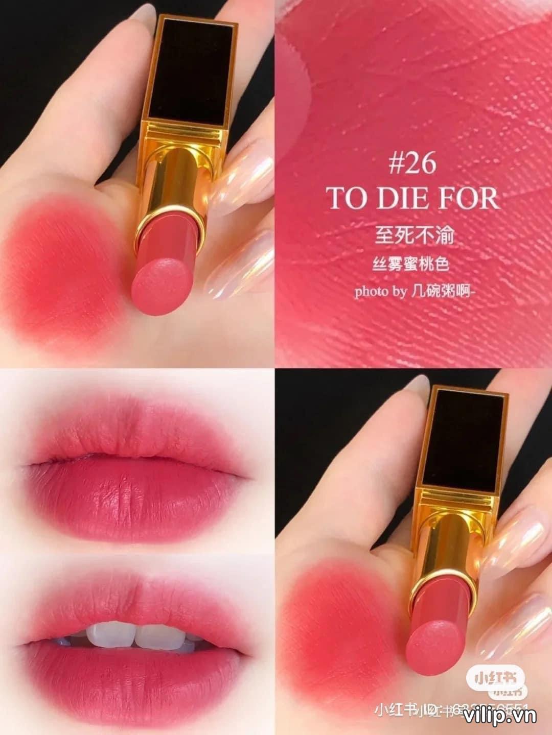 Son Tom Ford Lip Color Satin Matte 26 To Die For – Mau Hong Dat Baby 8