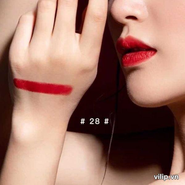 Son Tom Ford Lip Color Satin Matte 28 Shanghai Lily - Màu Đỏ Hồng Tươi