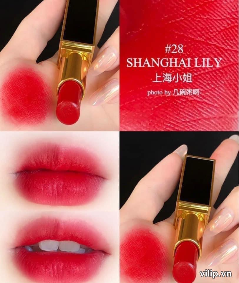 Son Tom Ford Lip Color Satin Matte 28 Shanghai Lily – Mau Do Hong Tuoi 1