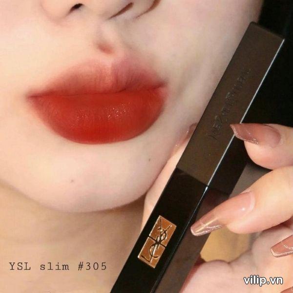 Son YSL The Slim Velvet Radical 305 Orange Surge - Màu Cam Cháy