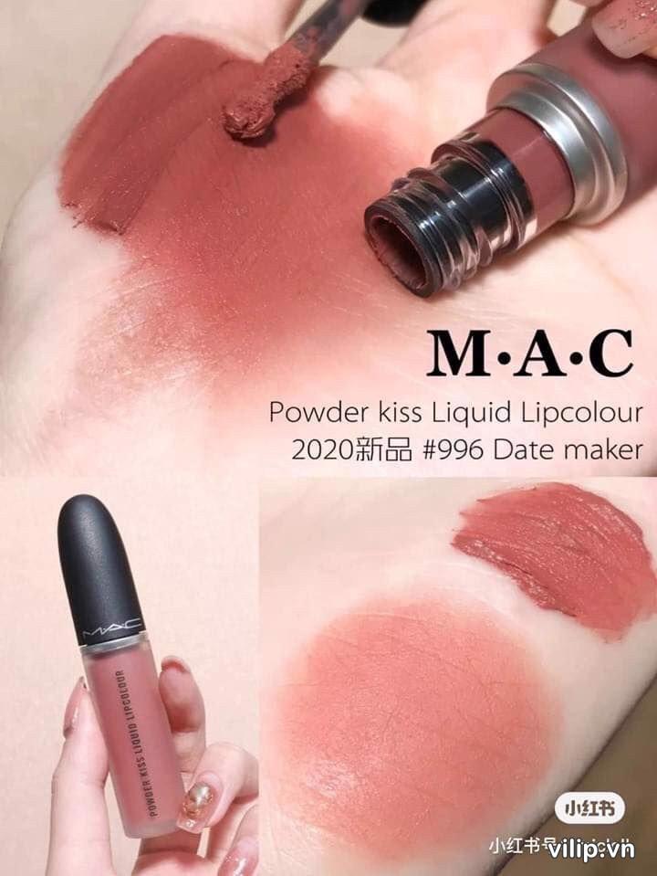 Son Kem Mac Powder Kiss Liquid Lipcolour 996 Date Maker – Mau Hong Nude 5