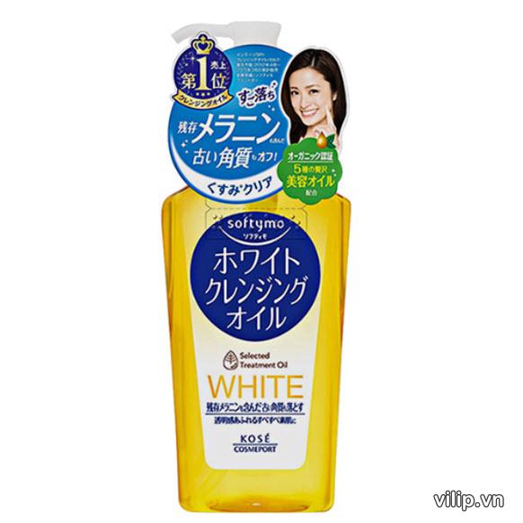 Dầu Tẩy Trang Kose Softymo White Cleansing Oil (chai Màu Vàng Nhạt) Dd