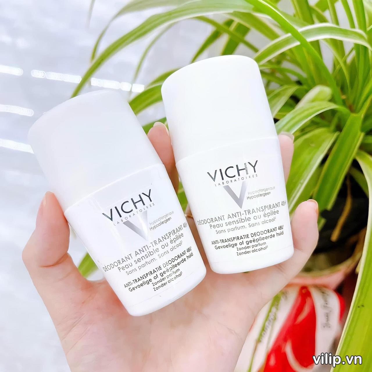 Lăn Khử Mùi Vichy Anti – Transpirant 48h Sensitive Skin (trắng) 2