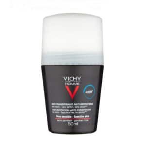 Lăn Khử Mùi Vichy Homme Anti Transpirant Anti Irritations 48h (Đen)