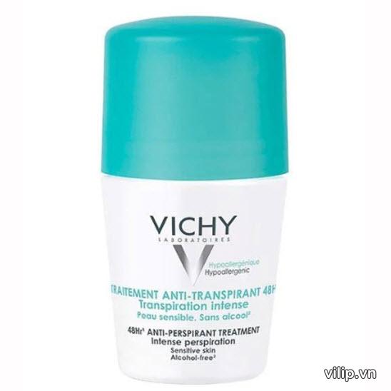 Lăn Khử Mùi Vichy Traitement Anti – Transpirant 48h (xanh) Dd