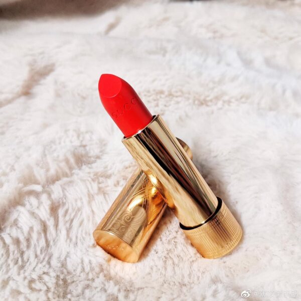 Son Gucci Rouge À Lèvres Satin Lipstick 302 Agatha Orange Màu Đỏ Cam 4