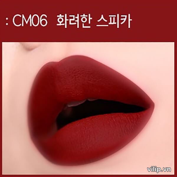 Son Kem Black Rouge Cream Matt Rouge CM06 Spica - Màu Đỏ Lạnh Sắc son đỏ lạnh kinh điển