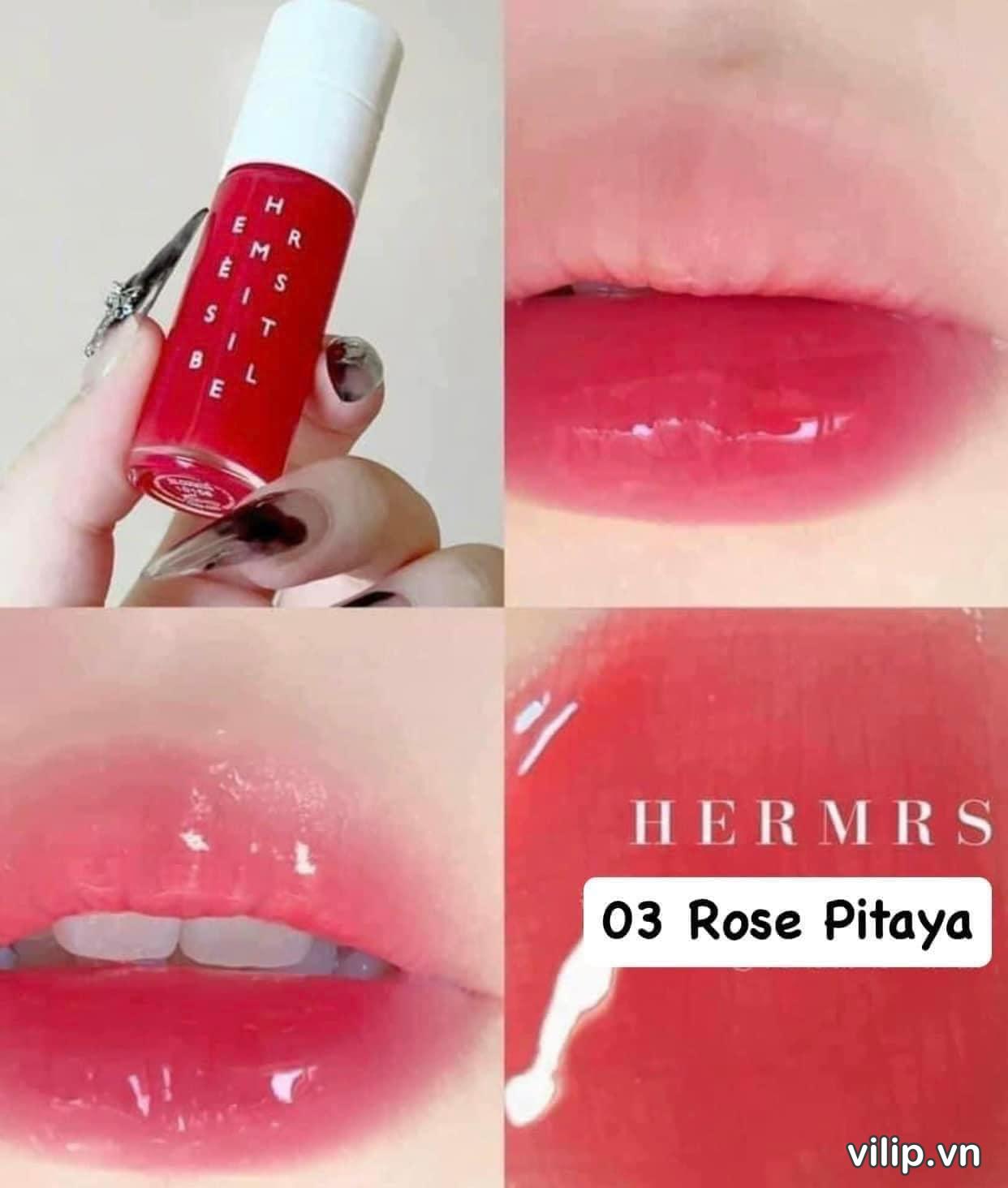 Son Dưỡng Hermès Hermesistible Infused Lip Care Oil 03 Rose Pitaya 30