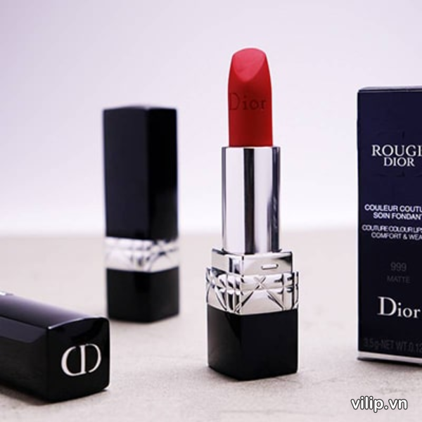 Son Dior Rouge 999 đỏ chuẩn cực đẹp chất kem lì cover và bám màu tốt  mini