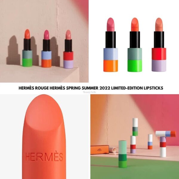 Son Dưỡng Hermès Rouge Shiny Lipstick Limited Edition 035 Orange Capucine Màu Cam Hồng 3